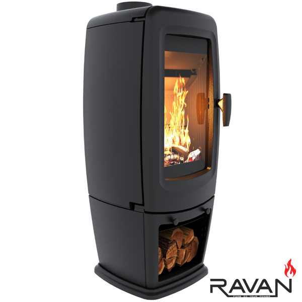 Чавунна піч-камін на дровах Ravan Incorta (10 кВт) &Oslash; 120 мм 5280 фото