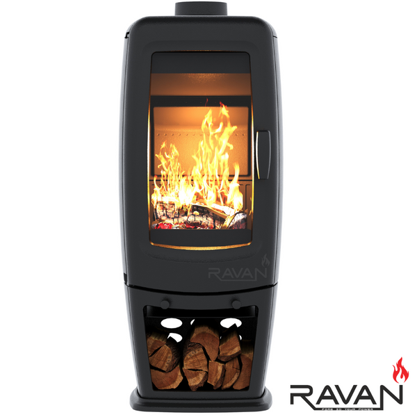 Чавунна піч-камін на дровах Ravan Incorta (10 кВт) &Oslash; 120 мм 5280 фото