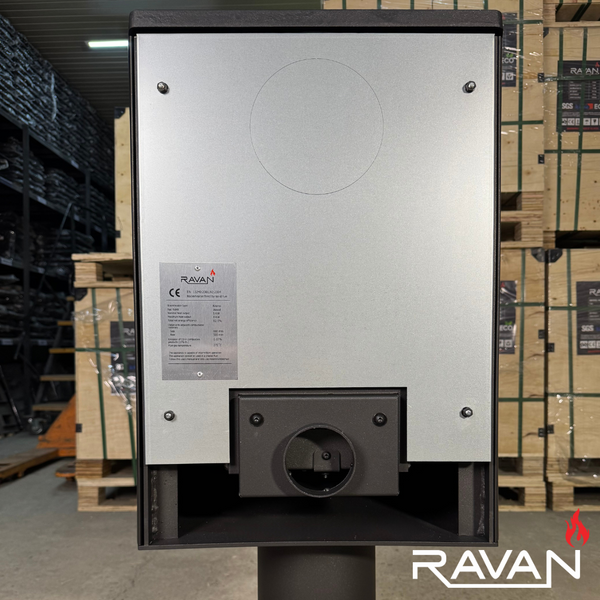 Чавунна піч-камін на дровах Ravan Krono (8 кВт) &Oslash; 130 мм 5282 фото